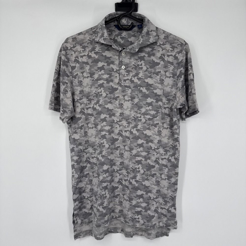 Polo Golf Ralph Lauren Camo Shirt Gray Military‎ AOP Lightweight Rugby Small